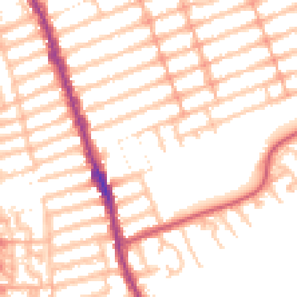 Daytime road noise heatmap for IG1 2QL