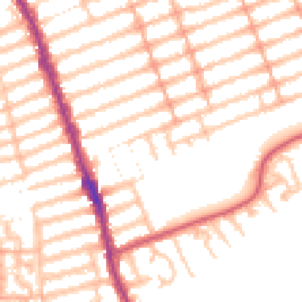Daytime road noise heatmap for IG1 2QN