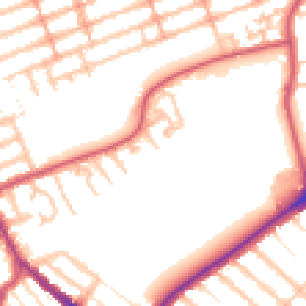 Daytime road noise heatmap for IG1 2RB
