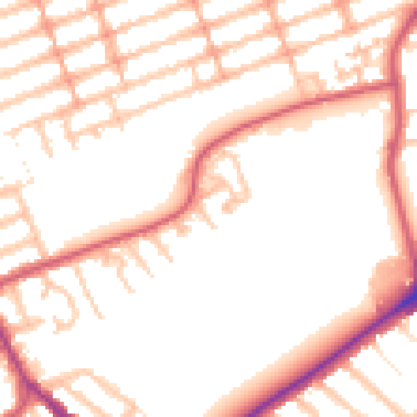 Daytime road noise heatmap for IG1 2RE