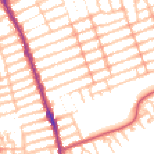 Daytime road noise heatmap for IG1 2SY