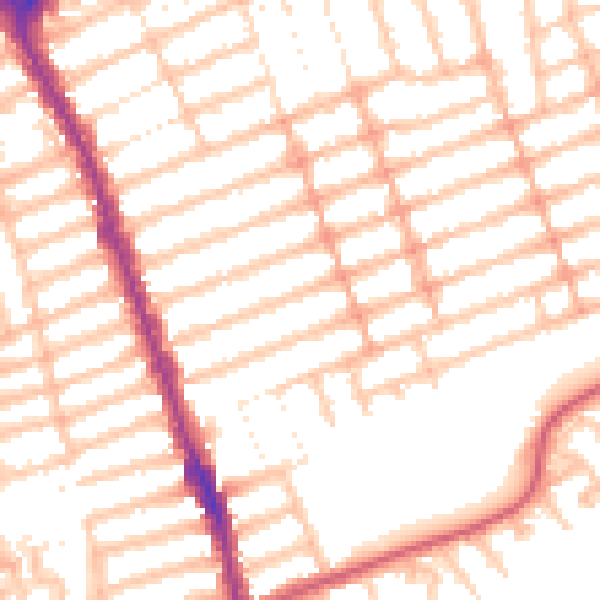 Daytime road noise heatmap for IG1 2TX