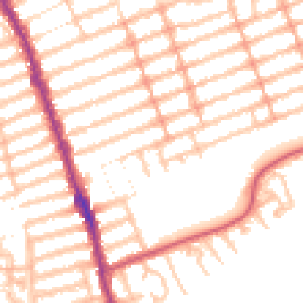 Daytime road noise heatmap for IG1 2UE