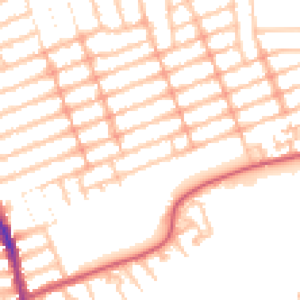 Daytime road noise heatmap for IG1 2UG