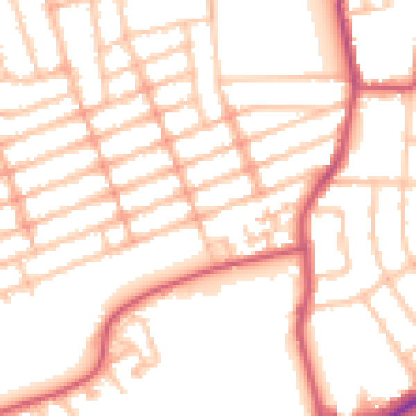 Daytime road noise heatmap for IG1 2UR
