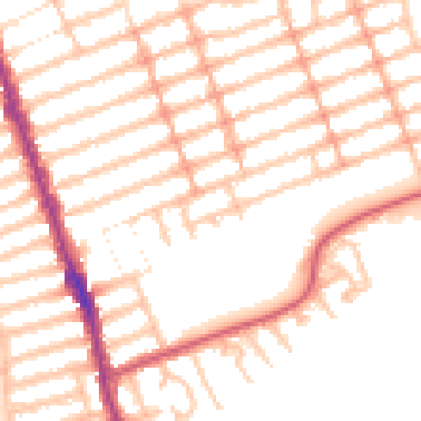 Daytime road noise heatmap for IG1 2XH