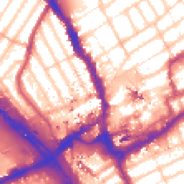 Daytime road noise heatmap for IG1 3AB