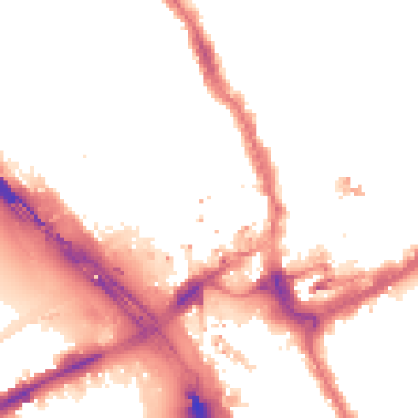 Night-time road noise heatmap for IG1 3AE