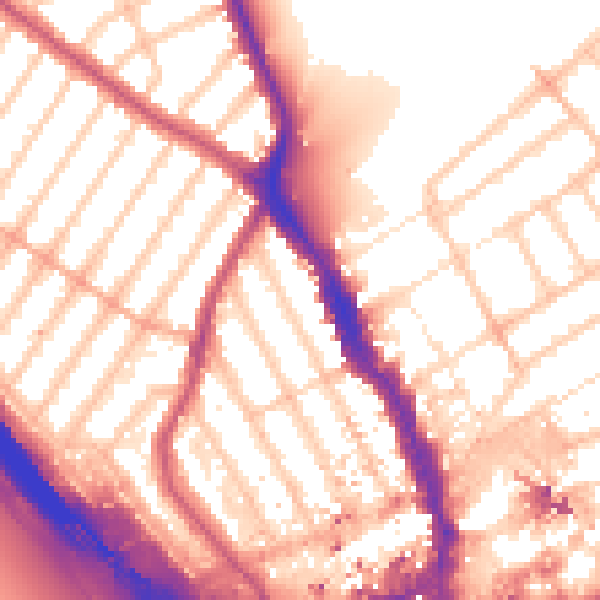 Daytime road noise heatmap for IG1 3BD
