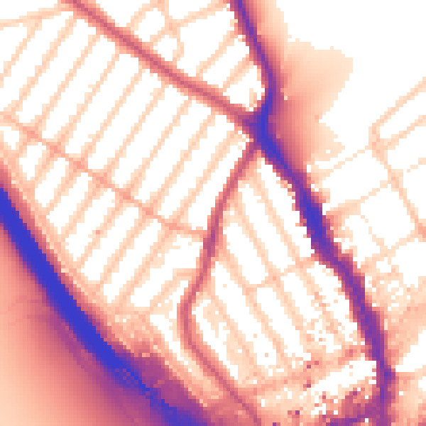 Daytime road noise heatmap for IG1 3BL