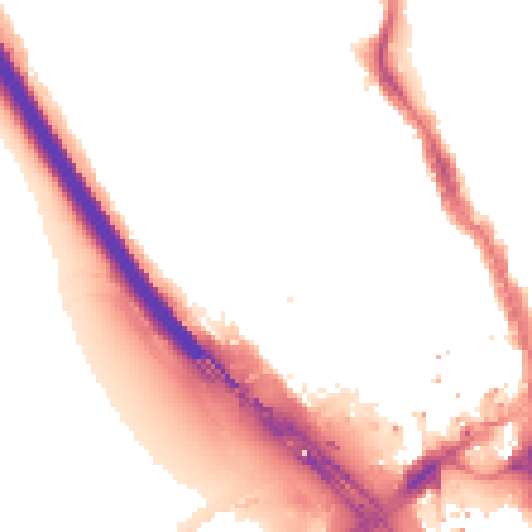 Night-time road noise heatmap for IG1 3BW