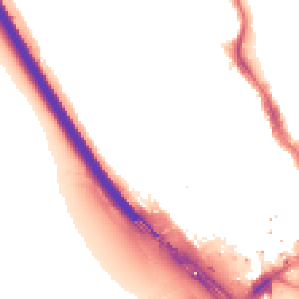 Night-time road noise heatmap for IG1 3DF
