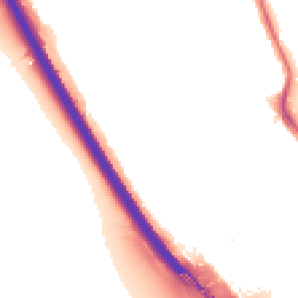 Night-time road noise heatmap for IG1 3EG