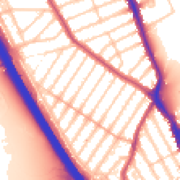 Daytime road noise heatmap for IG1 3EH
