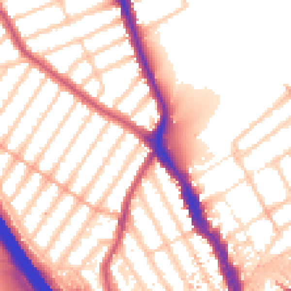 Daytime road noise heatmap for IG1 3EX