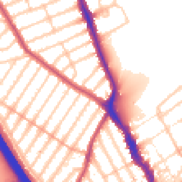 Daytime road noise heatmap for IG1 3HT