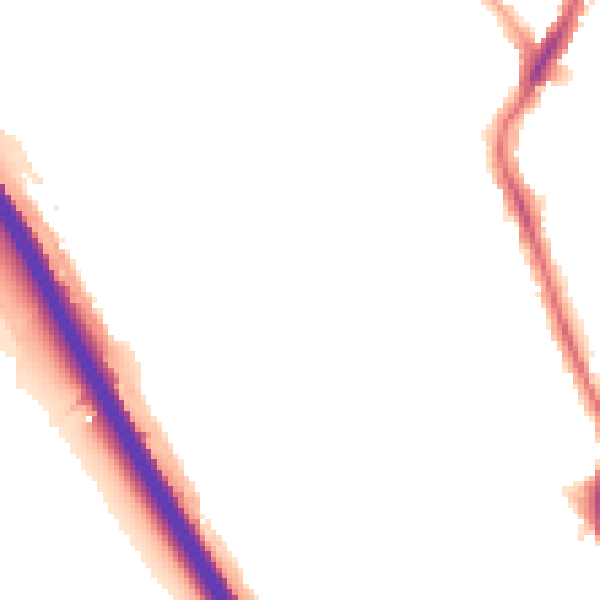 Night-time road noise heatmap for IG1 3JB
