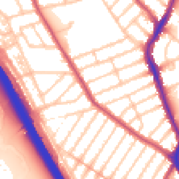 Daytime road noise heatmap for IG1 3JH
