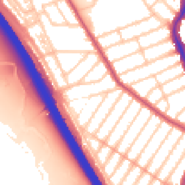 Daytime road noise heatmap for IG1 3LD