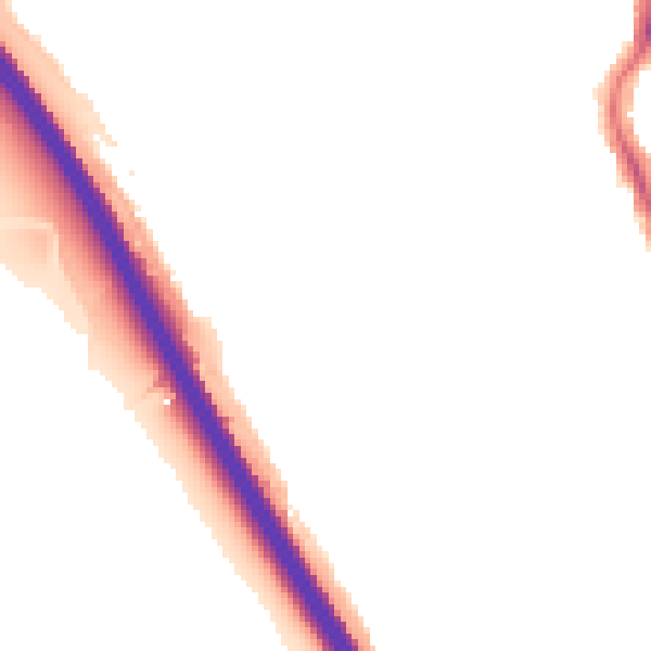 Night-time road noise heatmap for IG1 3LD