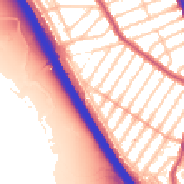 Daytime road noise heatmap for IG1 3LG