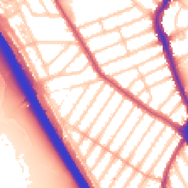 Daytime road noise heatmap for IG1 3LH