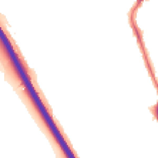 Night-time road noise heatmap for IG1 3LH