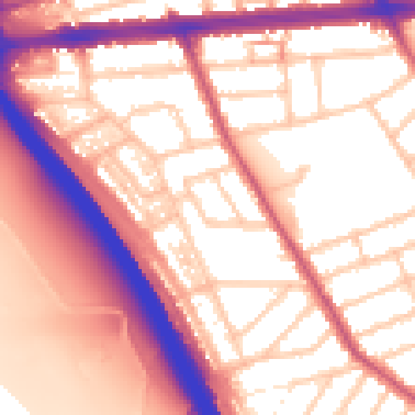 Daytime road noise heatmap for IG1 3NH