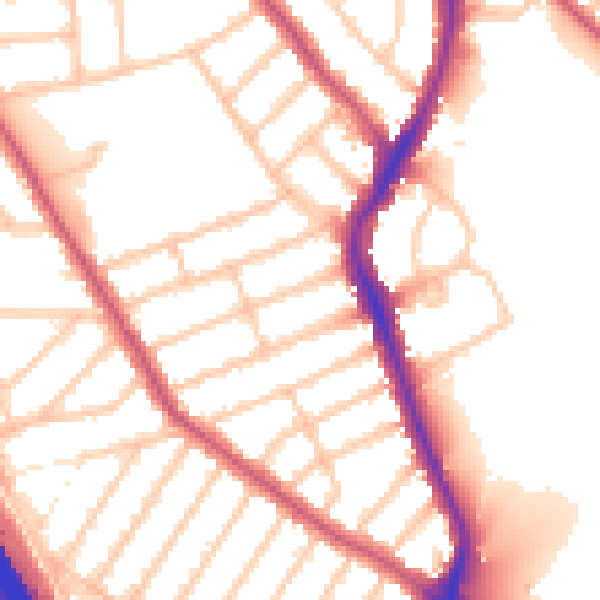 Daytime road noise heatmap for IG1 3PA