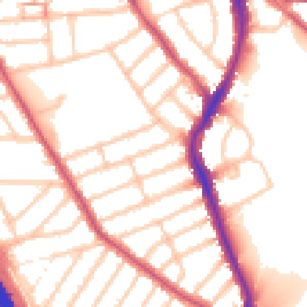 Daytime road noise heatmap for IG1 3PF