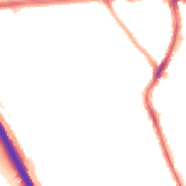 Night-time road noise heatmap for IG1 3PQ