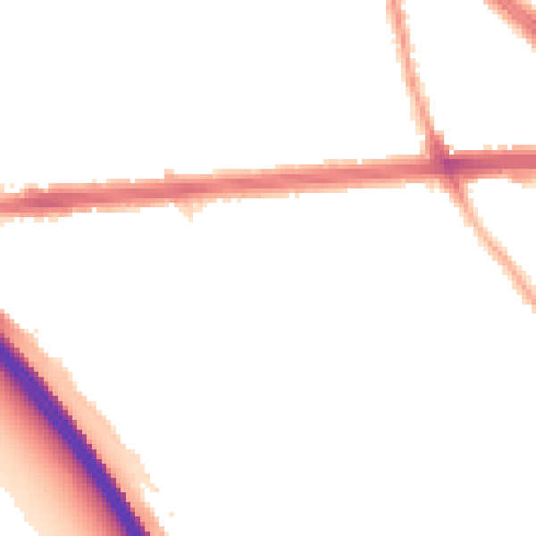 Night-time road noise heatmap for IG1 3QG