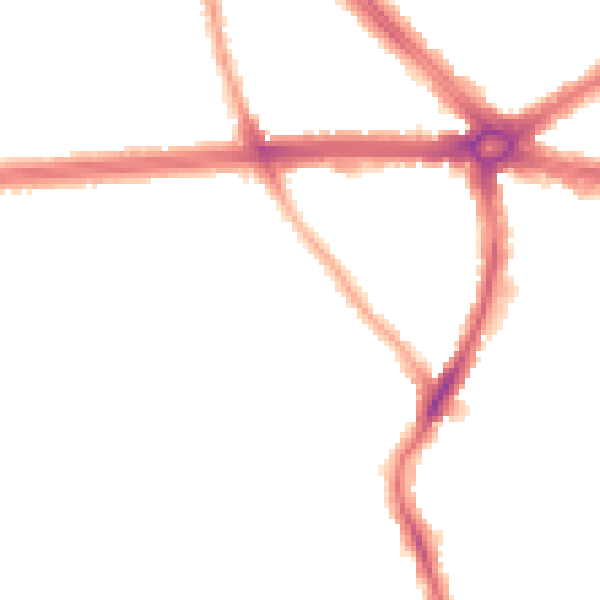 Night-time road noise heatmap for IG1 3QJ