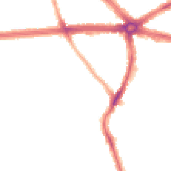 Night-time road noise heatmap for IG1 3QL