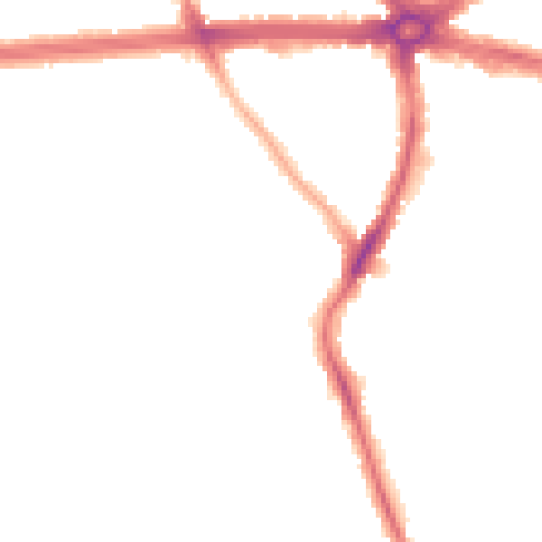 Night-time road noise heatmap for IG1 3QN
