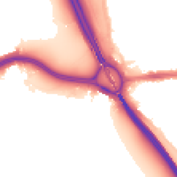 Night-time road noise heatmap for IG1 3SU