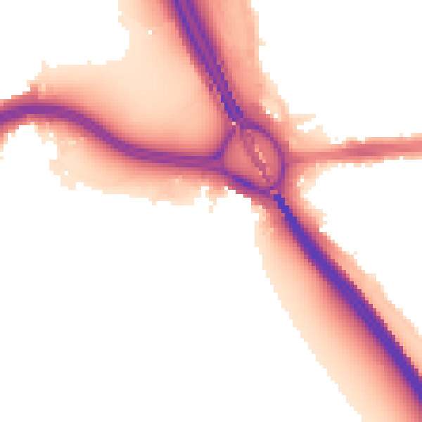 Night-time road noise heatmap for IG1 3SX