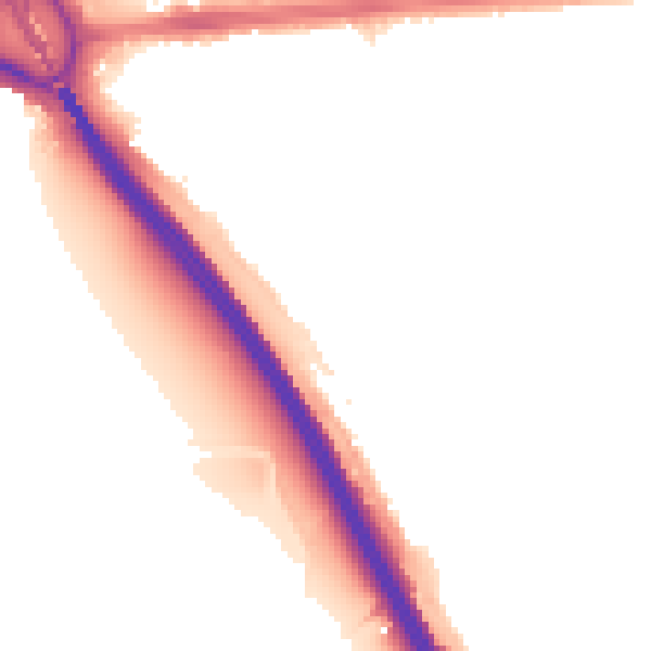 Night-time road noise heatmap for IG1 3TX