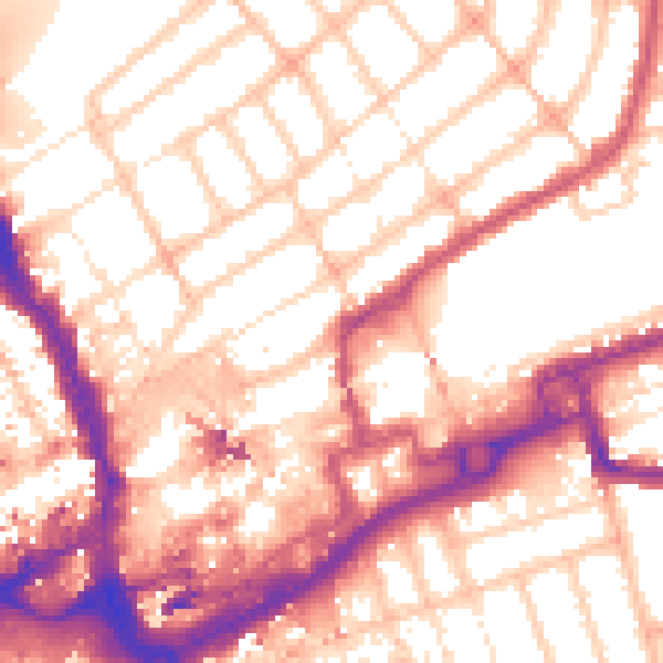 Daytime road noise heatmap for IG1 4BH
