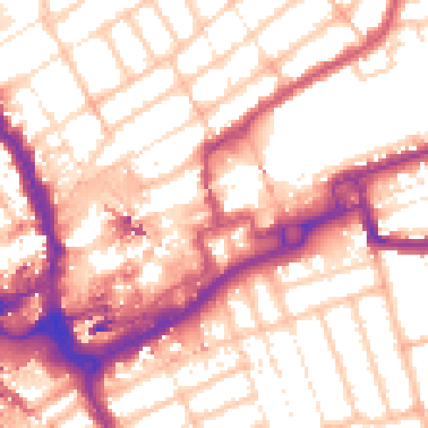 Daytime road noise heatmap for IG1 4EL