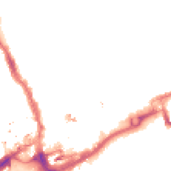 Night-time road noise heatmap for IG1 4EX