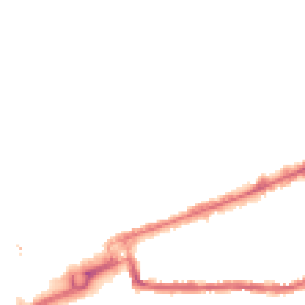 Night-time road noise heatmap for IG1 4GS