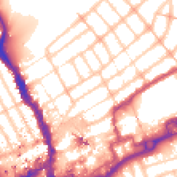 Daytime road noise heatmap for IG1 4HR