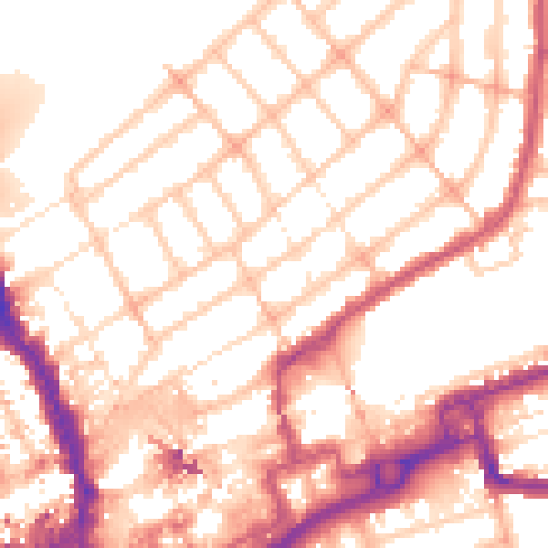 Daytime road noise heatmap for IG1 4JE