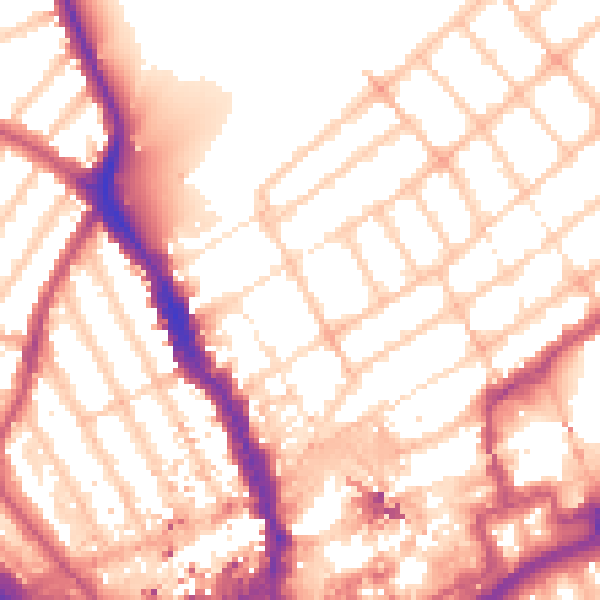 Daytime road noise heatmap for IG1 4JY