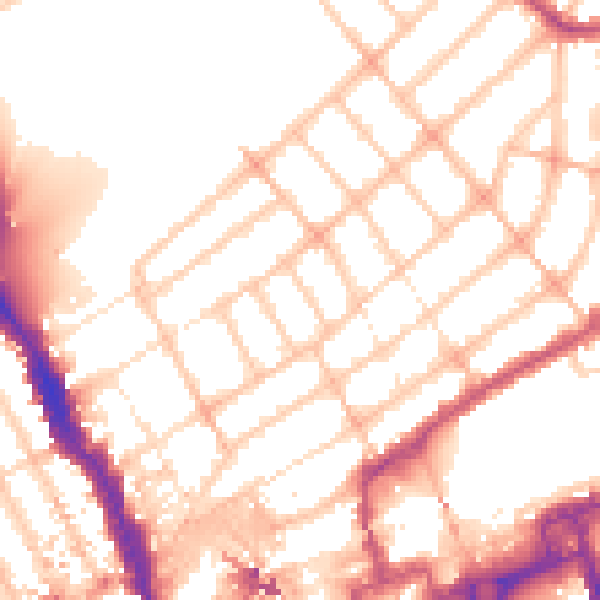 Daytime road noise heatmap for IG1 4LE