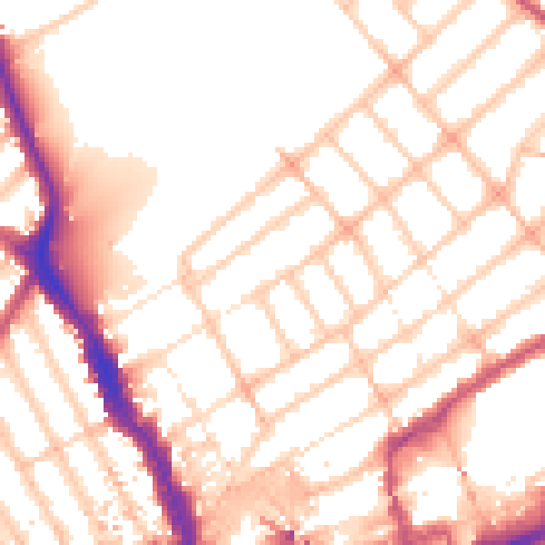 Daytime road noise heatmap for IG1 4QT