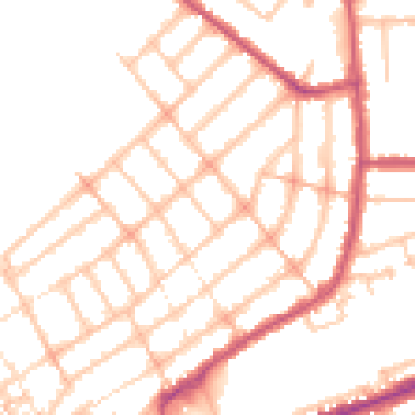 Daytime road noise heatmap for IG1 4RB
