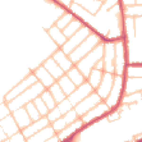 Daytime road noise heatmap for IG1 4RE
