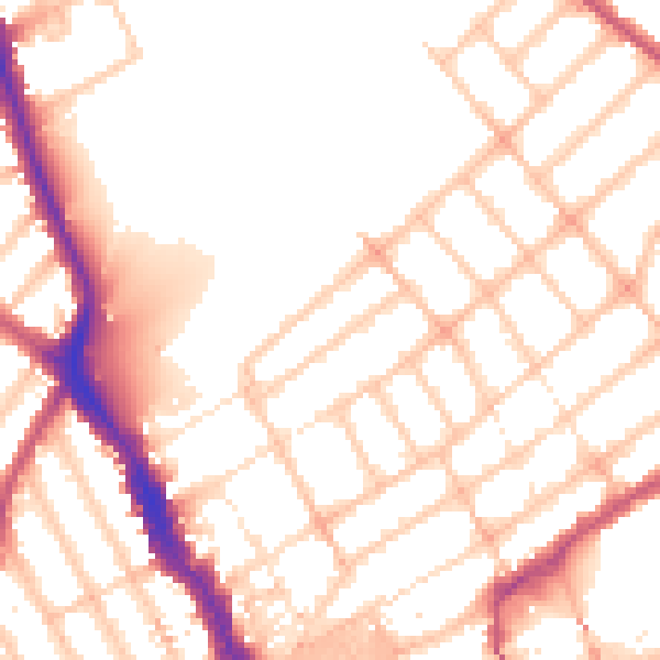 Daytime road noise heatmap for IG1 4RY